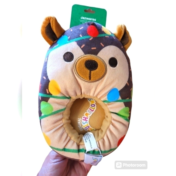 NWT Squishmallows Slippers 11/12 Christmas Hans Hedgehog kids - Picture 1 of 14